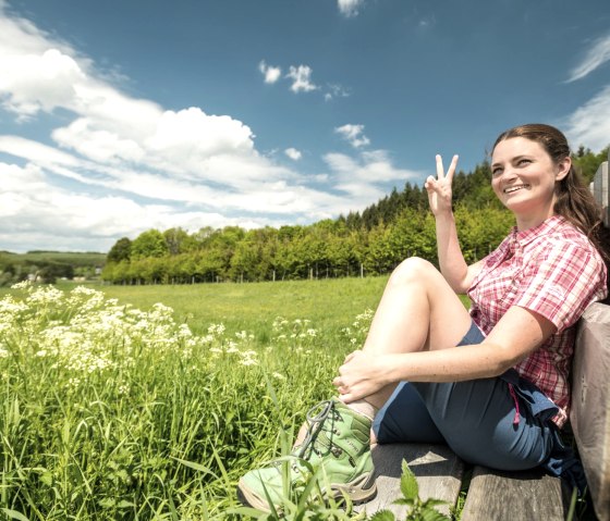 Wanderrast am Gartenzaun auf dem Vulcano-Pfad, © Eifel Tourismus GmbH, D. Ketz