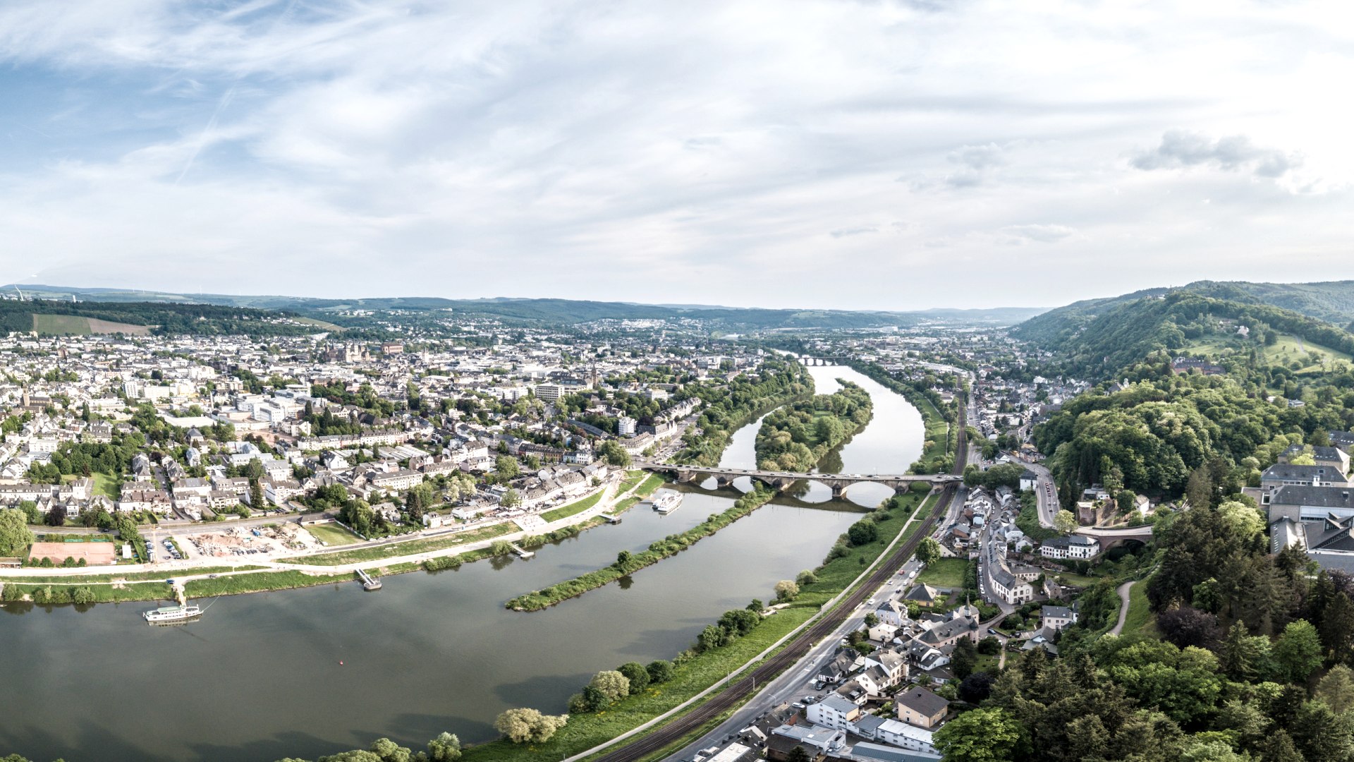 Blick auf Trier, Ziel am Eifelsteig, © Eifel Tourismus GmbH, D. Ketz